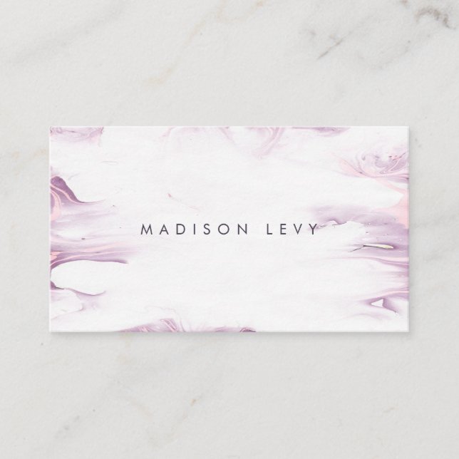 Marble Marbled Paint Mauve Appointment Cards (Front)