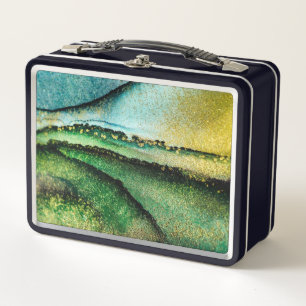 Marble metal lunch box