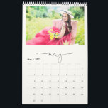 Marble Minimalist Script Multi Family Photo Calendar<br><div class="desc">Create the perfect calendar this year with this modern minimalist design. The design easily allows you to personalize the covers and months with your photos, and each month features the name of the month written in a sweet hand lettered script typography, over a soft white background. Most images courtesy of...</div>