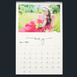 Marble Minimalist Script Multi Family Photo Calendar<br><div class="desc">Create the perfect calendar this year with this modern minimalist design. The design easily allows you to personalize the covers and months with your photos, and each month features the name of the month written in a sweet hand lettered script typography, over a soft white background. Most images courtesy of...</div>