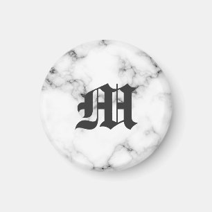 Marble monogram magnet