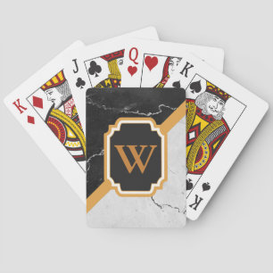 Marble Monogram Playing Cards