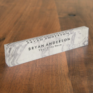 Marble Nameplate