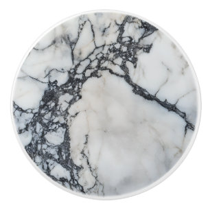 Marble Natural Grey Pattern Ceramic Knob