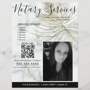 Marble Notary Services Photo Business Flyer