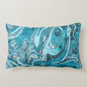 Marble Ocean Lumbar Pillow