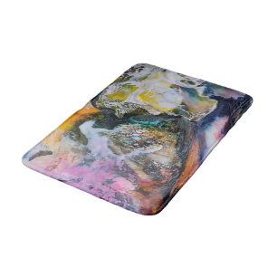 Marble ombre bath mat