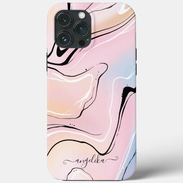 Marble Ombre Custom Name  Case-Mate iPhone Case (Back)