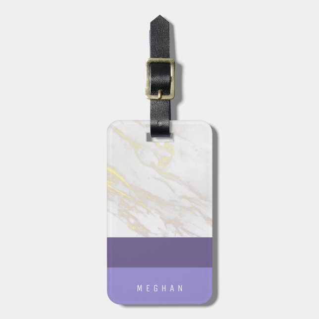Marble Ombre ⎢Monogram Luggage Tag (Front Vertical)