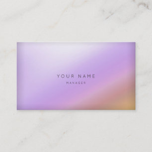 Marble Ombre Purple Gold White Minimal Vip Business Card