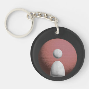 Marble on Red Moon Avatar T-Shirt Keychain