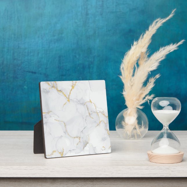 Marble Pastel Stone Tabletop Plaque with Easel (Insitu)