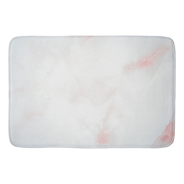 Marble Pastel Stone Texture Glitter Watercolor Bath Mat (Front)
