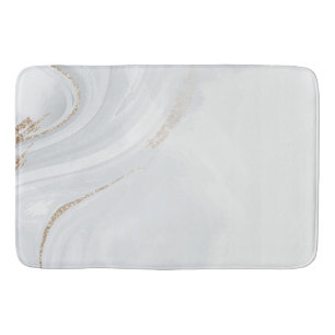 Marble Pastel Stone Texture Glitter Watercolor Bath Mat