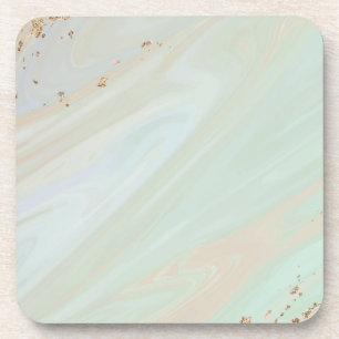 Marble Pastel Stone Texture Glitter Watercolor Coaster