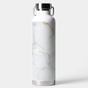 Marble Pastel Stone Texture Glitter Watercolor Water Bottle