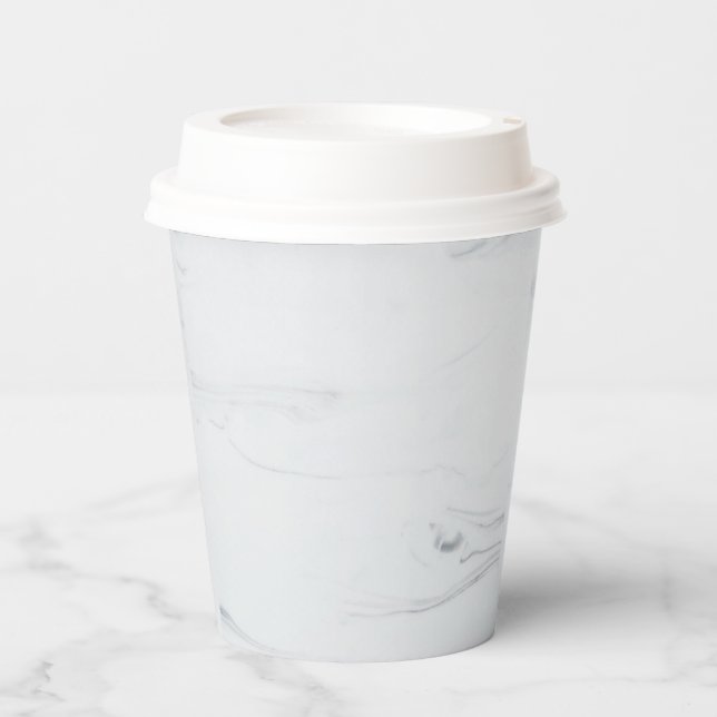 Marble Pastel Stone Textured 8oz Paper Cup (Front)