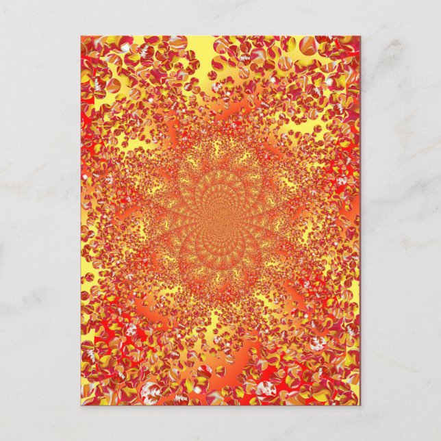 Marble Patch Kaleidoscoped Digital Art Postcard (Front)