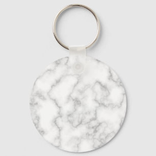 Marble Pattern Grey White Marbled Stone Background Keychain