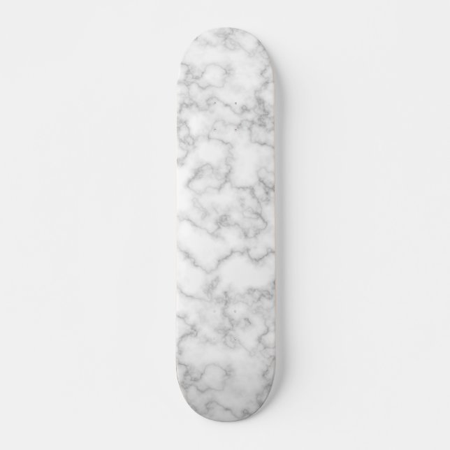 Marble Pattern Grey White Marbled Stone Background Skateboard (Front)