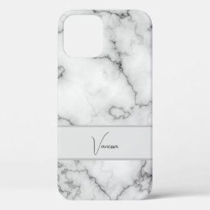 Marble Pattern Personalization iPhone 12 Pro Case