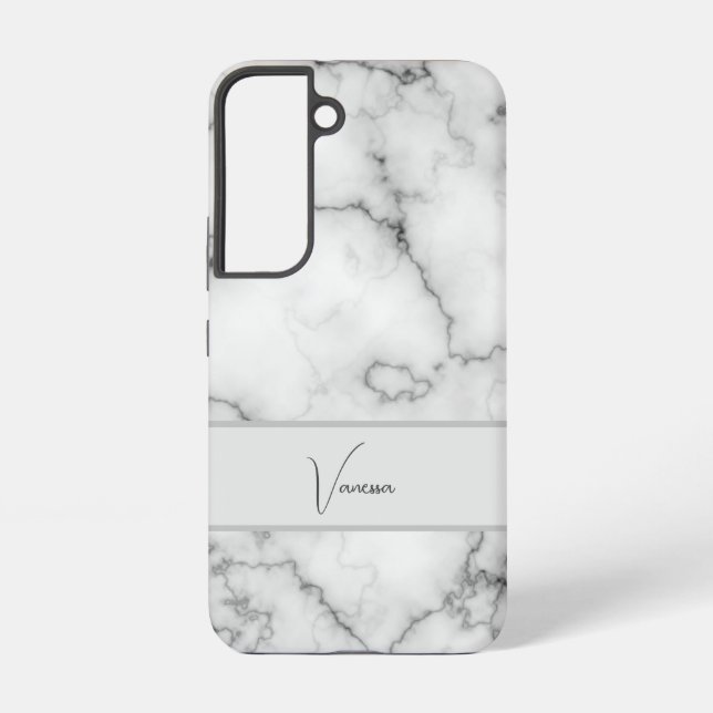 Marble Pattern Personalization Samsung Galaxy S22 Case (Back)