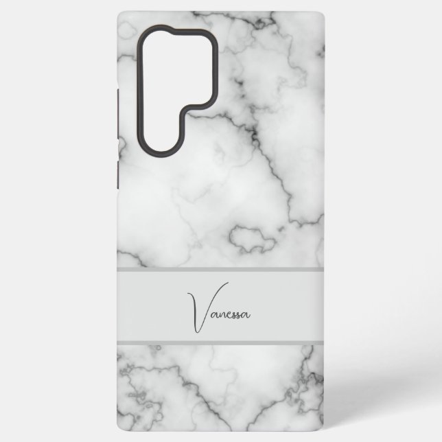 Marble Pattern Personalization Samsung Galaxy S22 Ultra Case (Back)