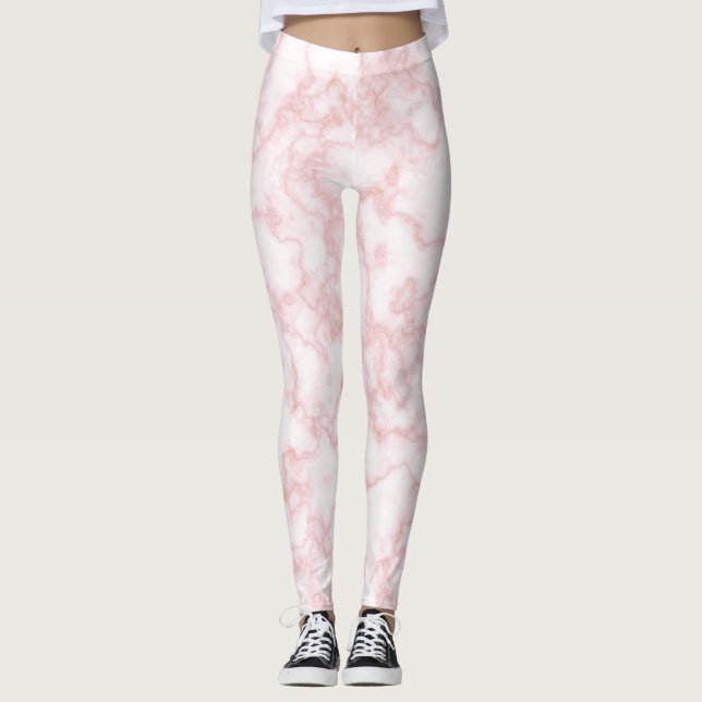 Marble Pattern Pink Leggings (Front)