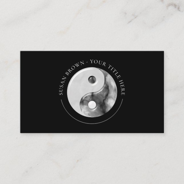 Marble Pattern Yin Yang Business Card (Front)