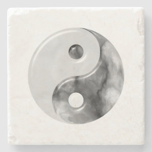 Marble Pattern Yin Yang Stone Coaster