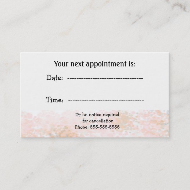 Marble Peach Specialist Appointment (Front)