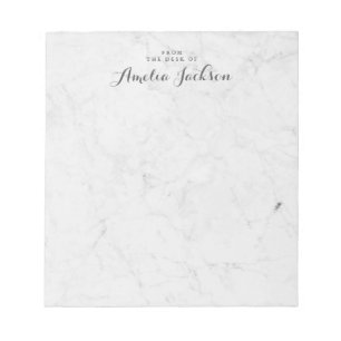 Marble Personalized Notepad Stationery