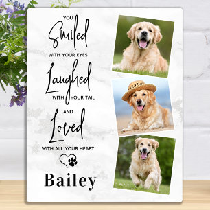 Marble Pet Dog Memorial Customized Photo Collage Plaque