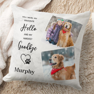 Marble Pet Loss Keepsake Pet Dog Memorial Throw Pillow