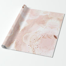 Marble Pink Glitter Wrapping Paper