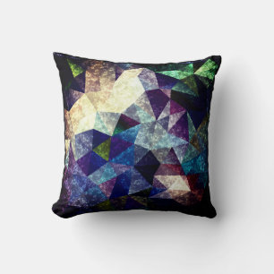 Marble polygonal pattern . Merry Christmas! Throw  Pillow