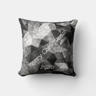 Marble polygonal pattern throw pillow