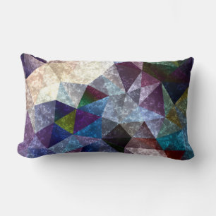 Marble polygonal pattern throw pillow