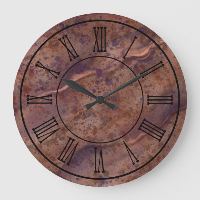 Marble Print Rustic Wall Clock (Front)