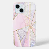 Marble Quartz Rose gold glitter like