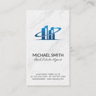 Marble    Realtor Broker   Real Estate Agent Business Card