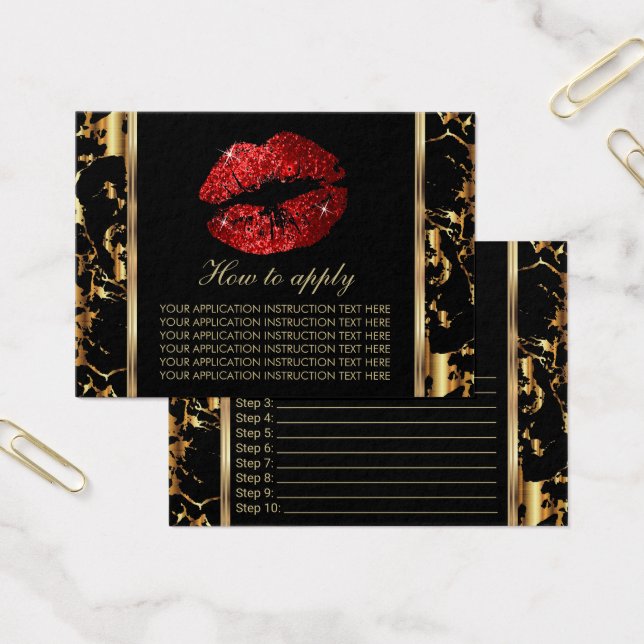 Marble & Red Glitter Lips Instructions (Office)