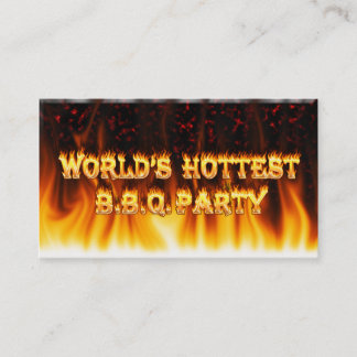 Marble Red World's Hottest BBQ Party Appointment Card