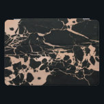 Marble Rose Copper Skinny Stone Black Abstract iPad Pro Cover<br><div class="desc">florenceK design
minimal and elegance</div>