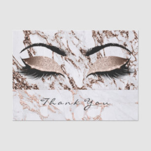 Marble Rose Gold White Glitter Thank Eye Copper Tissue Paper