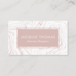 Marble Rose Pink pattern business card