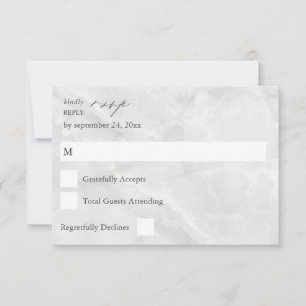 Marble RSVP No Meal Card