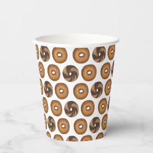 Marble Rye Plain Bagels Breakfast Brunch NYC Deli Paper Cups