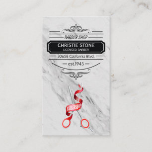 Marble   Scissors   Haircut Business Card