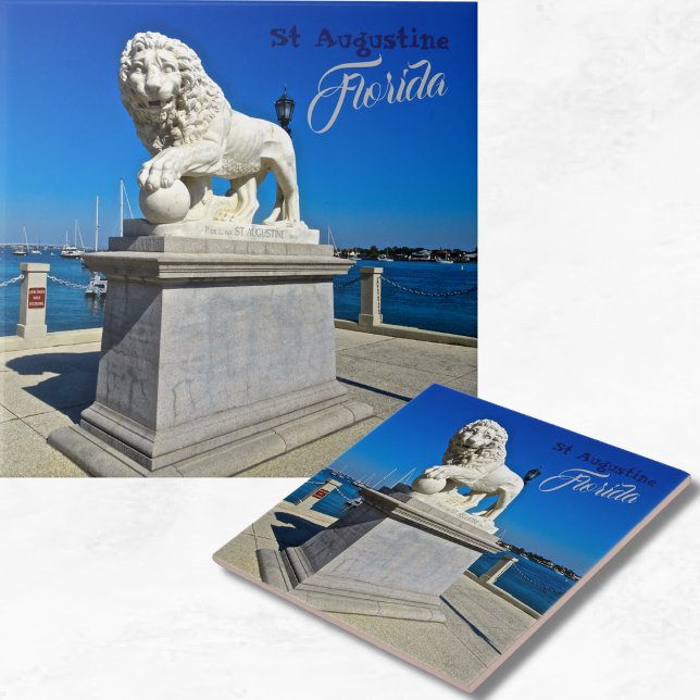 Marble Sculpture at Bridge of Lions St. Augustine Tile (Creator Uploaded)